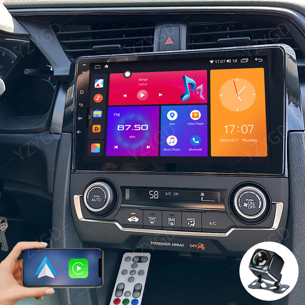 for Honda for Civic 2016-2020 Apple Carplay Car Stereo Radio GPS WIFI Android Screen