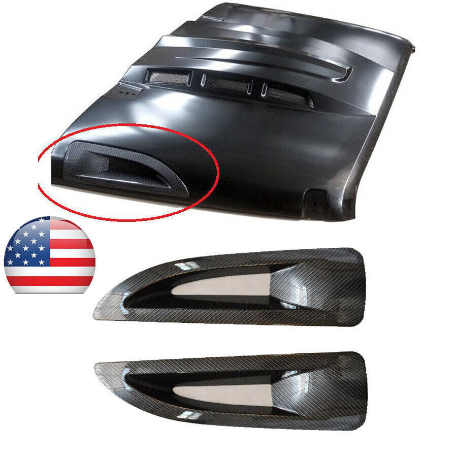 US Ship ABS Plastic Car Hood Side Vent Cover Trim For 2007-2017 for Jeep for Wrangler JK