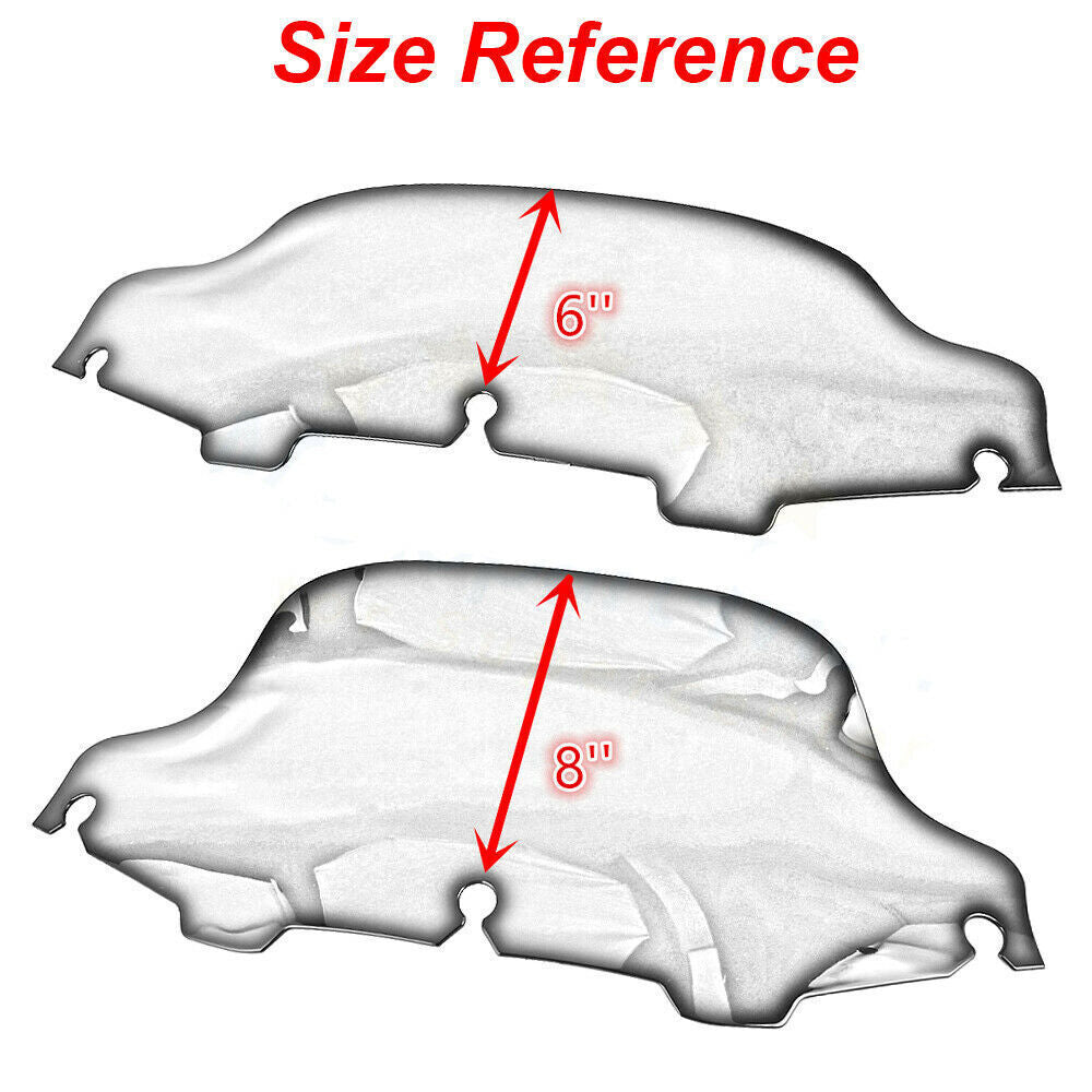 Smoke 6Wave Windshield Windscreen for Harley Touring Electra Street Glide 96-13