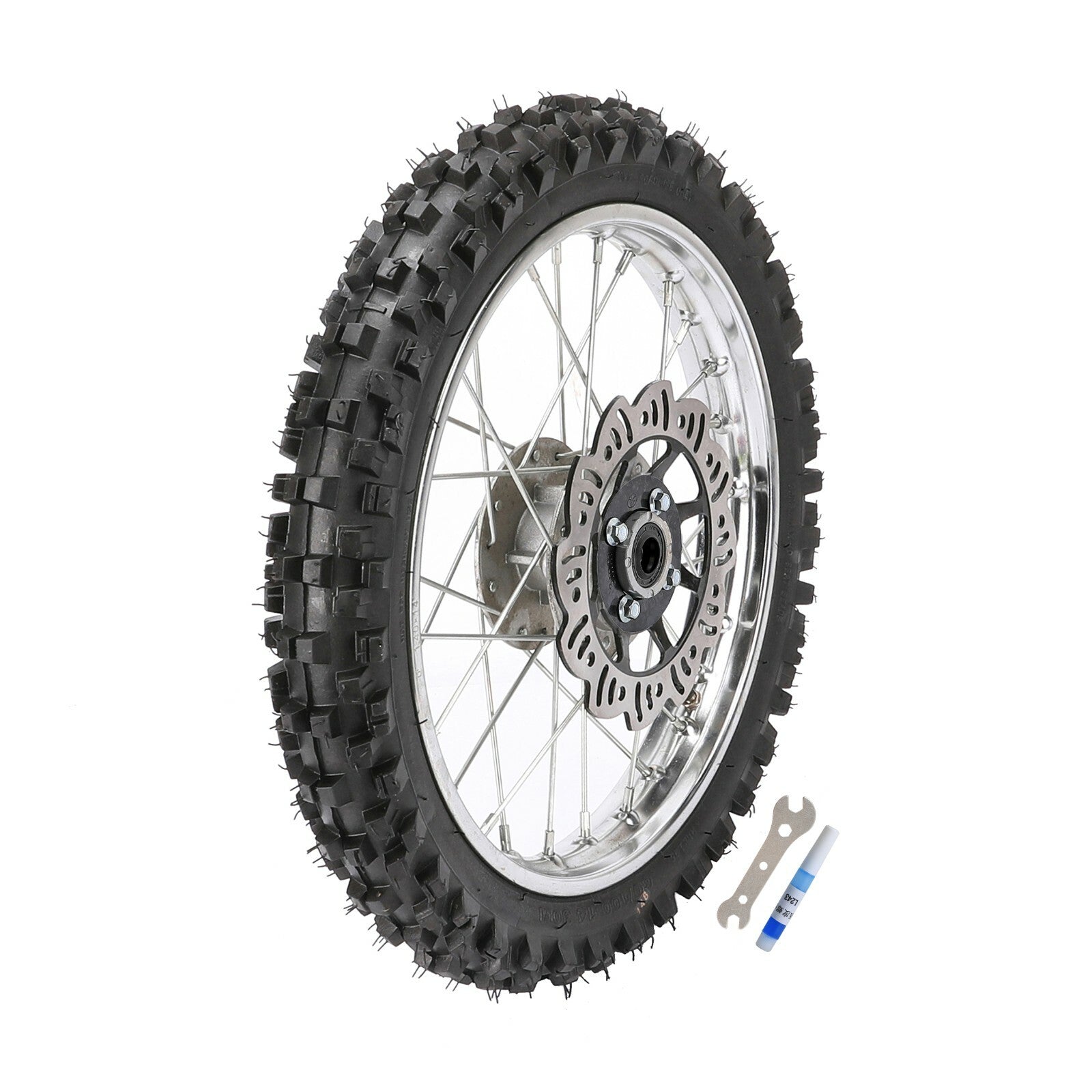14-inch front wheel, 60/100-14 tire, rim assembly, suitable for 140cc, 110cc, 125cc, and 70cc pit bikes.