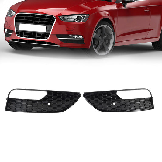 Mesh Front Bumper Fog Light Lamp Frame Grill Lower Grille for Audi A3 2012-2016