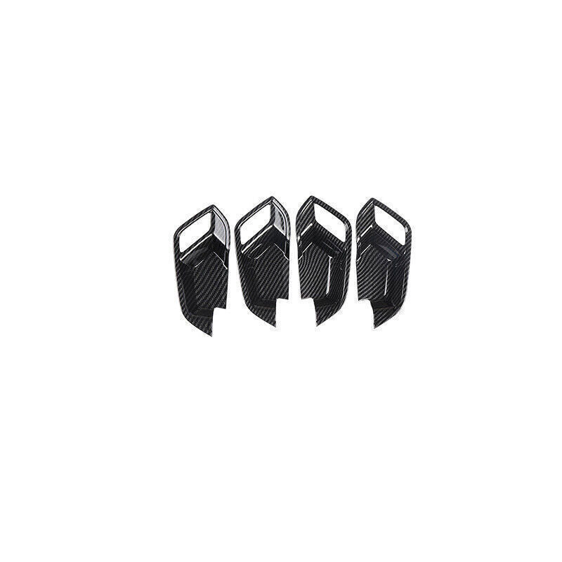 for Audi Q3 2019-2024 Carbon Fiber Interior Door Handle Bowl Frame Cover Trim