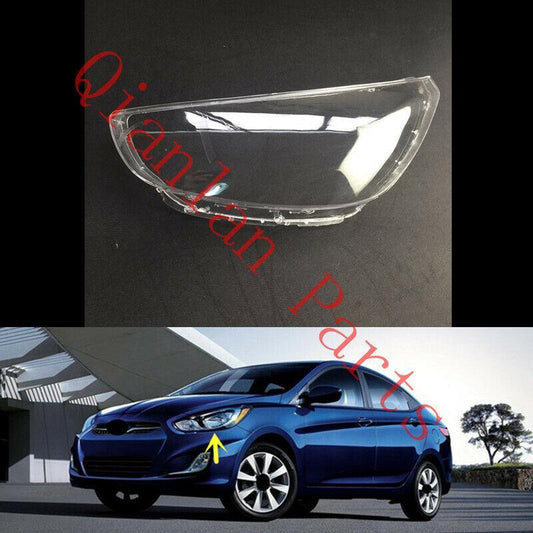 Left Side Clear Headlight Cover With Glue for Hyundai Accent 2012-2017