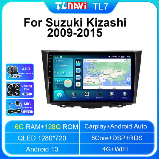 for Suzuki Kizashi 2009-2015 Android CarPlay Car Radio GPS Stereo Player Screen