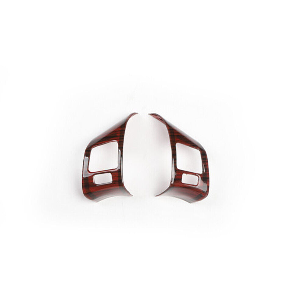 Car Inner Steering Wheel Button Frame Trim 2 Fit for Lexus IS 2006-11 Red Wood