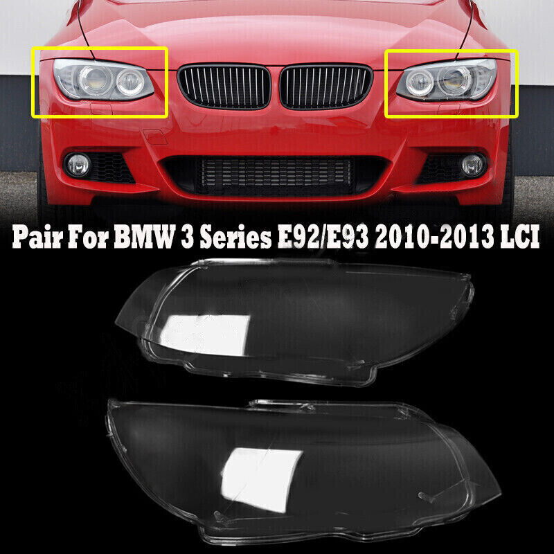 Headlamp Headlight Lens Cover Shell for BMW 3-Series E92 Coupe E93 LCI 2010-2013
