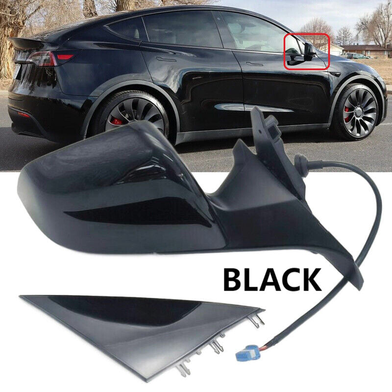 Black Right Passenger Side View Mirror For 1594112-00-C for Tesla for Model Y 2020-23