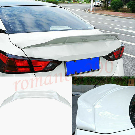 for Nissan Altima 2019-2022 white Rear Trunk Spoiler Tail Fins Wing Trunk Lip 1x