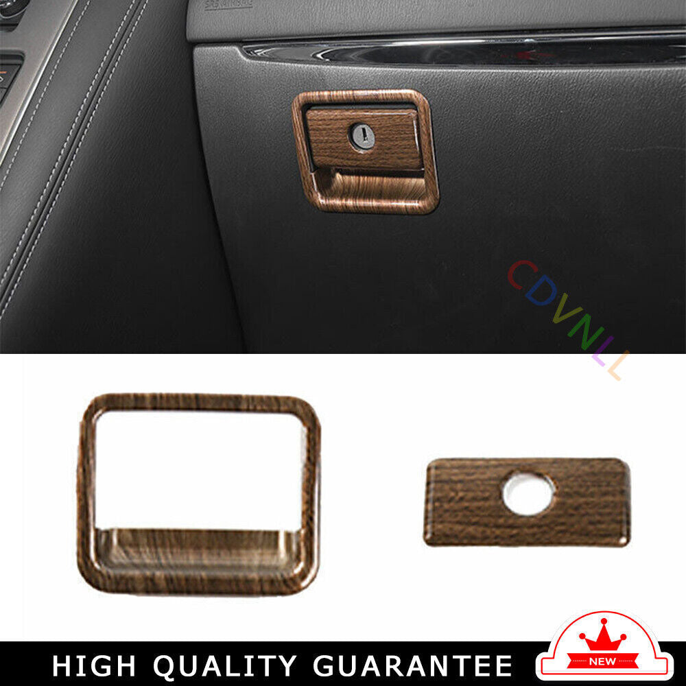for Co -Pilot Storage Box Handle Sticker Fit for Nissan Armada Y62 2017-20 Wood Grain