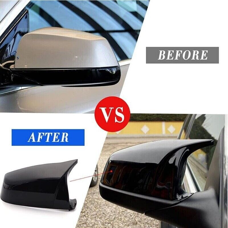 Glossy black mirror-finish protective case for BMW 5, 6, 7 series, E60, E63, LCI, F01, F06, F10, F12