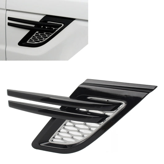 Silver W/Black Trim Front Fender Air Vents Grill R for Range Rover Sport 2014-17