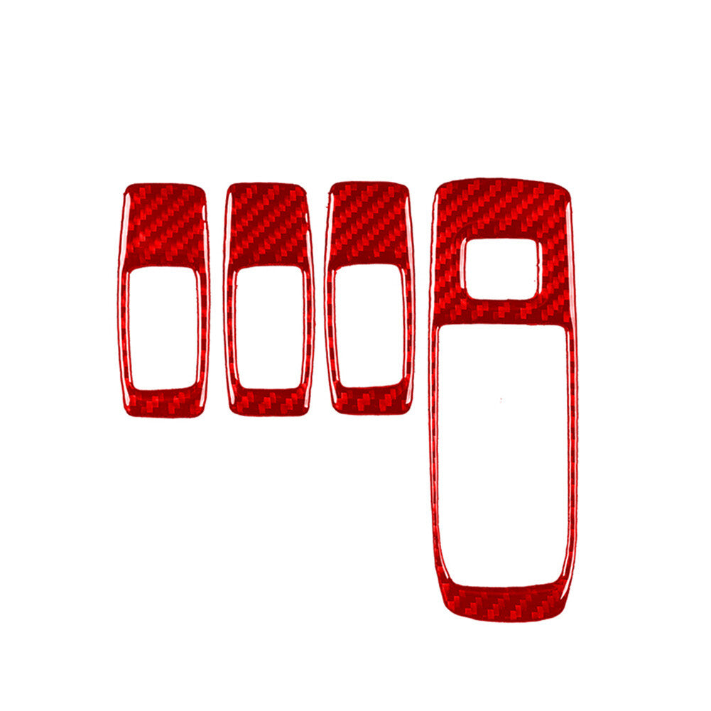 Carbon Fiber Window Lift Switch Panel Cover Trim for Ford Ranger Sport 2015-22