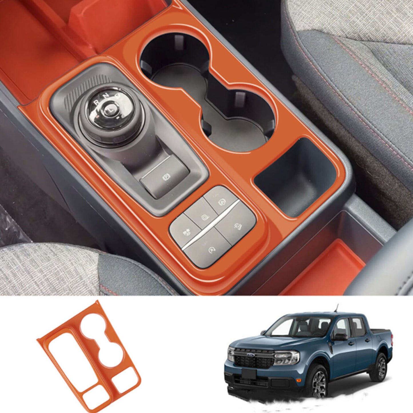 Fits for Ford Maverick 2022-2023 Orange ABS Center Panel Trim