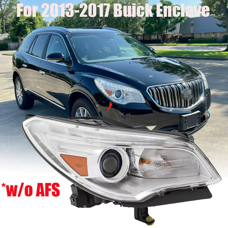 HID/Xenon w/o AFS Projector Headlight Passenger Side For 2013-2017 for Buick Enclave