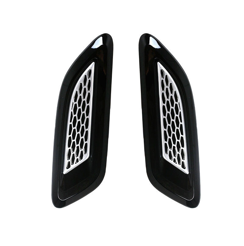 Pair silver Hood Air Vent Wing Cover Trim for Land Rover for Range Rover Evoque