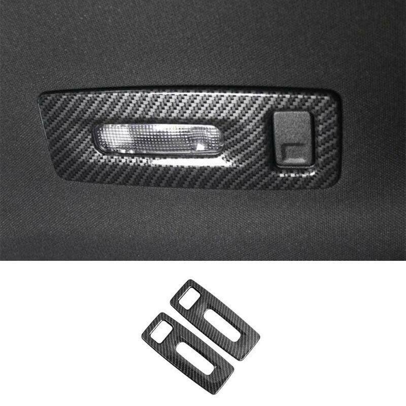 Rear Reading Light Cover Trim 2PCS Fit for Ford Explorer 2011-2019 Carbon Fiber