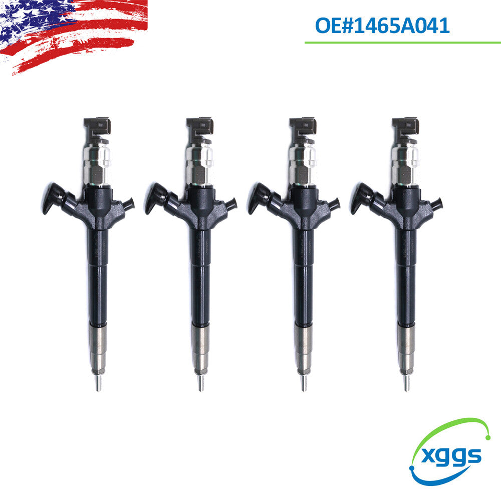 Set of 4 1465A041 Common Rail Fuel Injector for Mitsubishi 4D56 L200 TRITON 2.5L