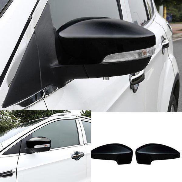 for Ford Escape 13-2019 Cover Trim Exterior Rear View Mirror ABS Gloss Black 2X