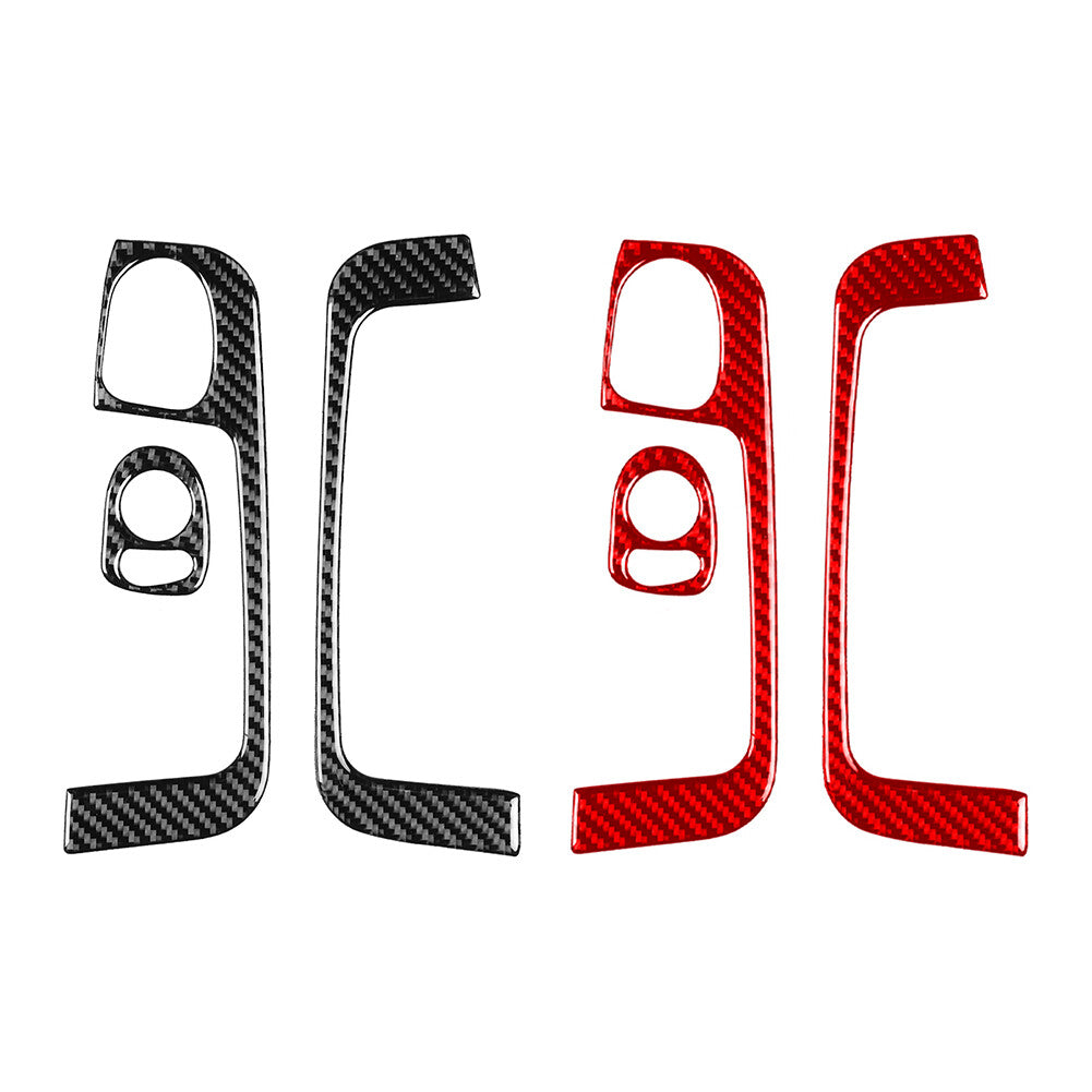 Carbon Fiber Interior Door Armrest Handle Panel Trim for Fiat 500 2012-2015