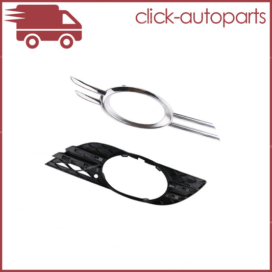 Left Side Front Fog Light Grill Chrome Trim Cover Fits 2007-09 for Benz E-Class W211