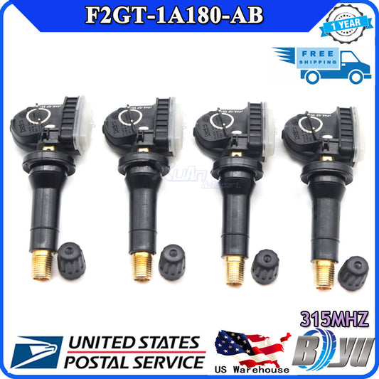4-pack F2GT-1A189-AB tire pressure sensors, new, suitable for F-150 Edge for Mustang , 2015-2018.