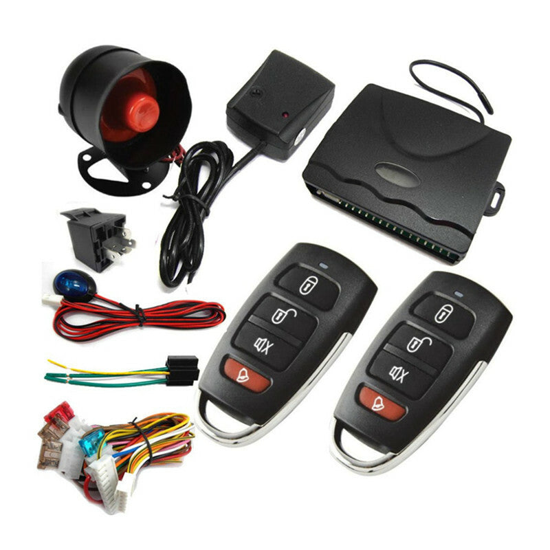 Car Security System Alarm One Way Burglar Alarm Security 2Pc Door Remote Control