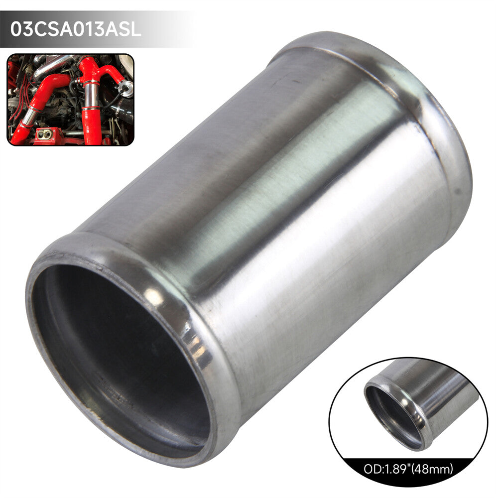 Aluminum Hose Adapter Tube Joiner Pipe Coupler Connector 48mm 1.89 L=76mm