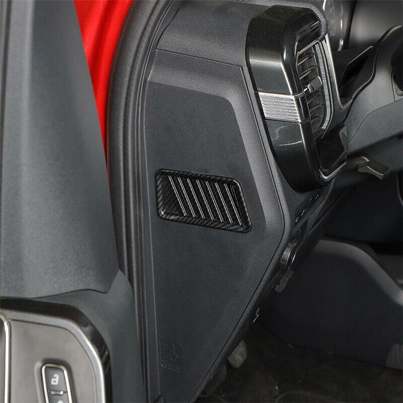for Ford F-150 F150 2021 2022 Carbon Fiber Dashboard Air Outlet Vent Cover Trim