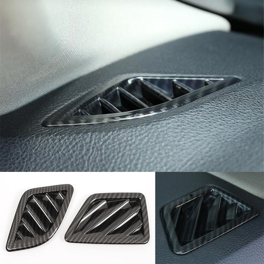 2¡ÁCarbon Fiber ABS Dashboard Air Vent Outlet Trim for BMW 5 Series F10 2011-2017