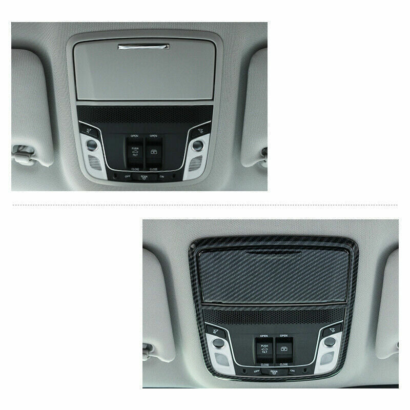 Front Reading Lamp Frame Cover Trim for Honda Accord 10th 2018-2022 Carbon Fiber