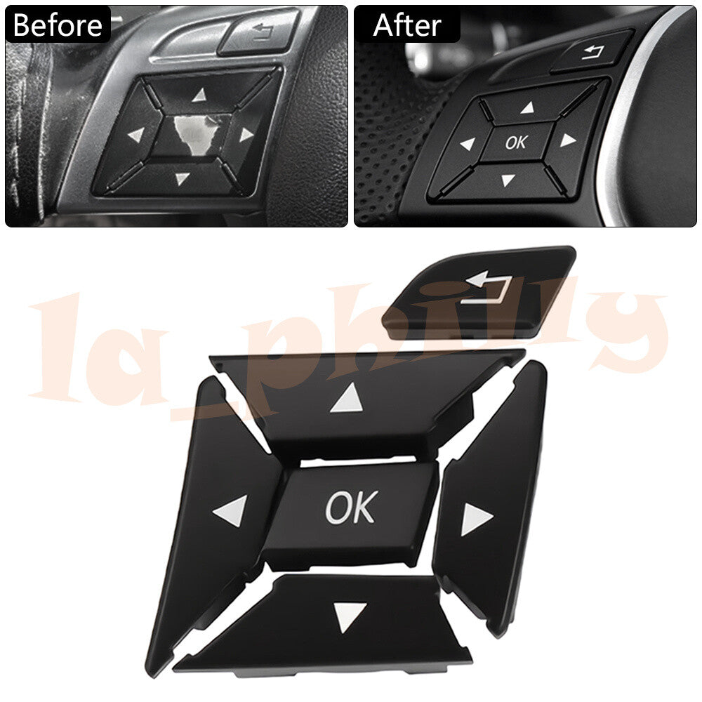 Left Steering Wheel Control Switch Cover Black for Mercedes for Benz C Class W204