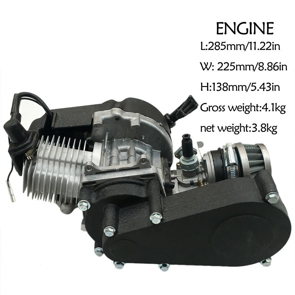 2-stroke 50cc/49cc engine motor kit sprocket scooter all-terrain vehicle pocket off-road bicycle go-kart